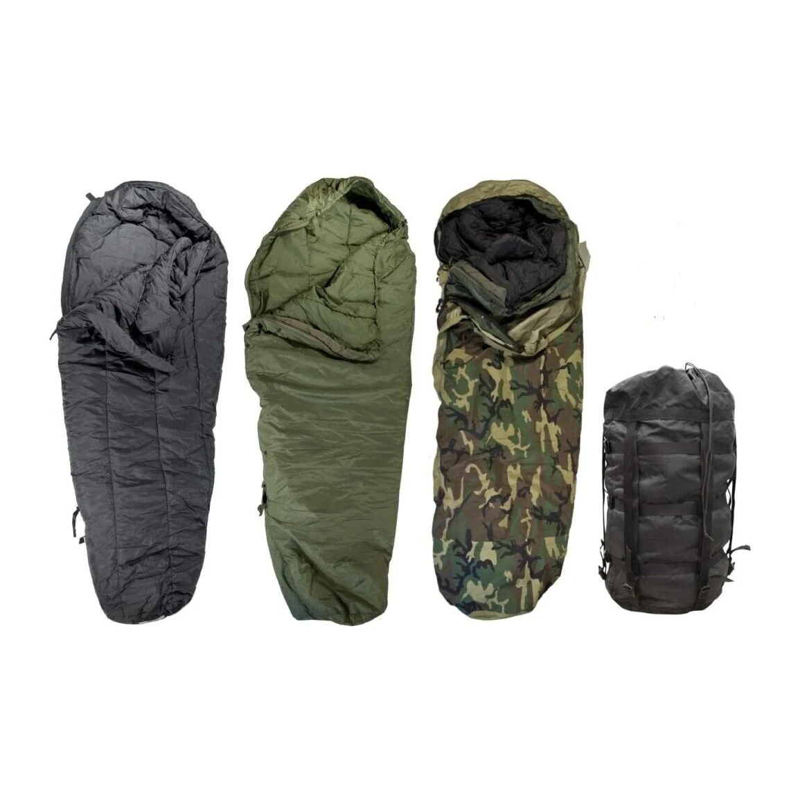 GI 4-Piece Modular Sleep System (MSS)— Woodland Camo, Used - Good Condition