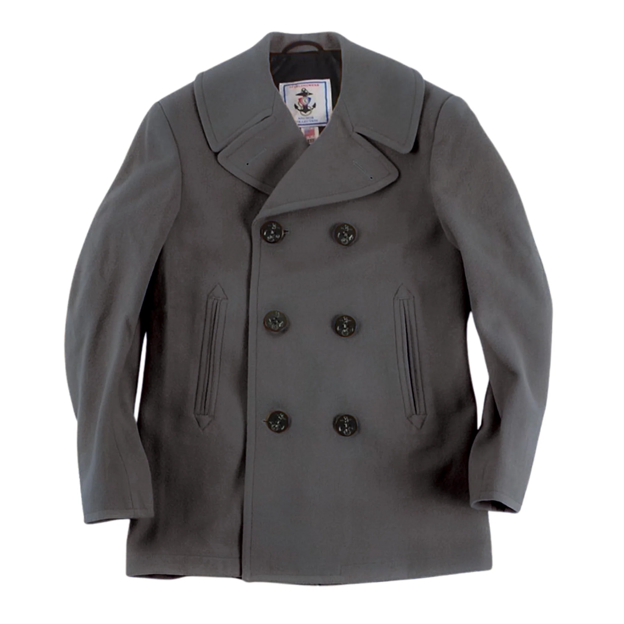 Authentic Wool Blend Peacoat— Black & Oxford Grey - Image 3