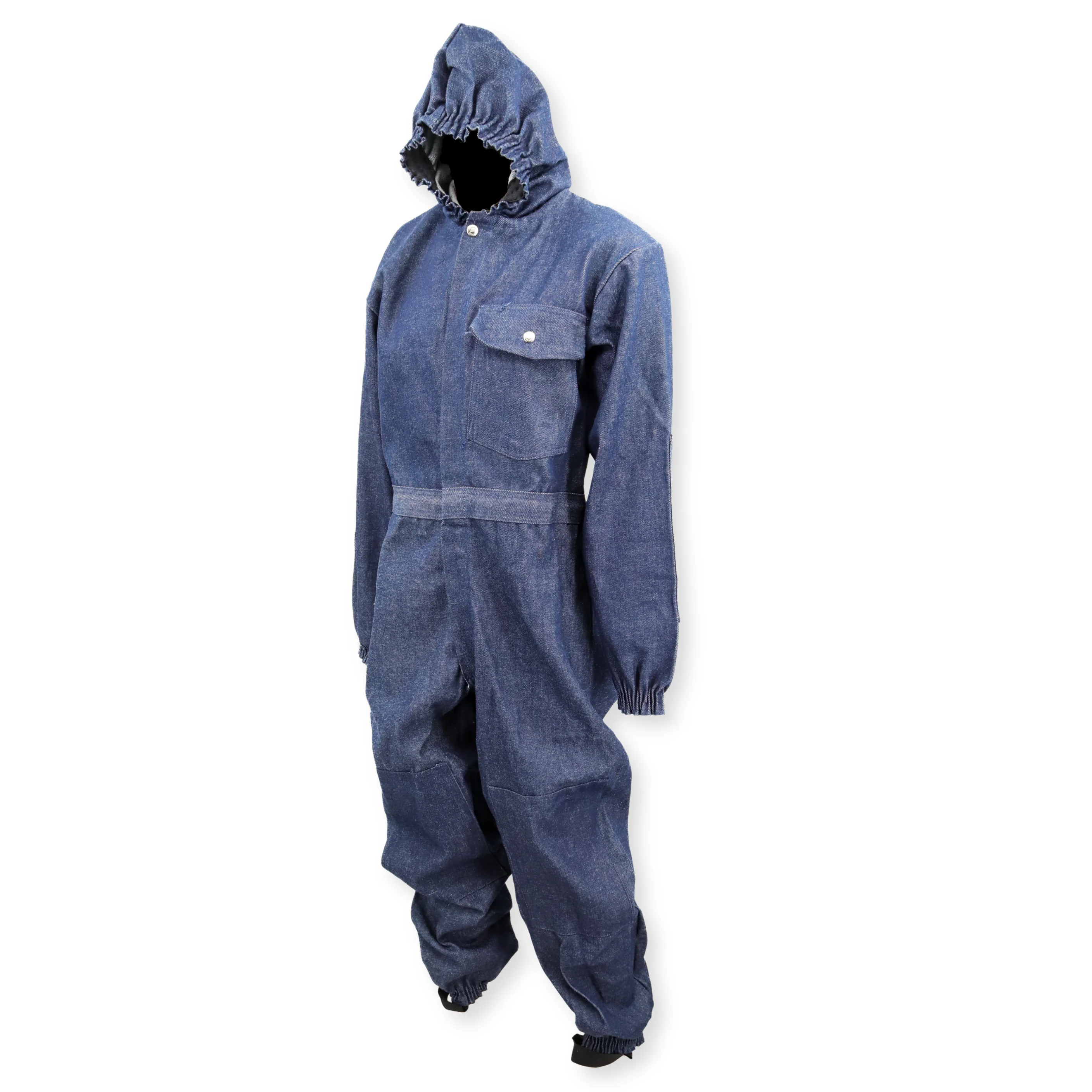 Blue Denim Stone Cutter Workwear Boiler Suit Coverall – Size 36, Made in USA - Image 3
