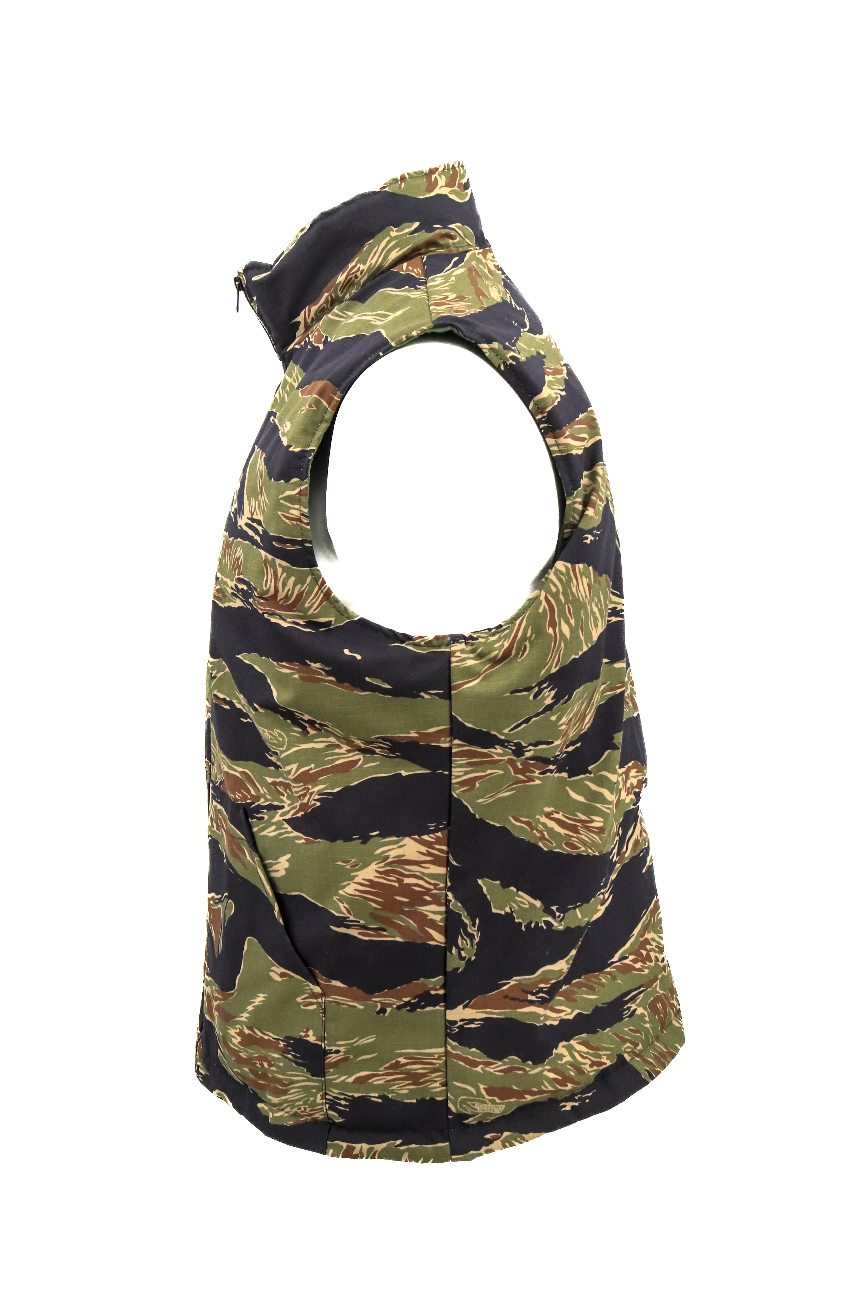 Tiger Stripe Cotton Ripstop Vest With Quilted Lining - Made in the US - Image 3