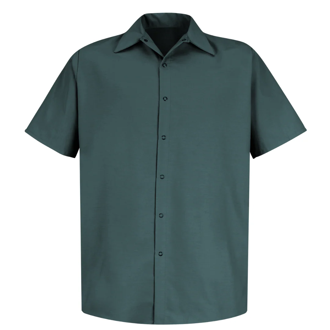 Cotton Wrinkle-Resistant Workshirt W/o Pockets - Image 3