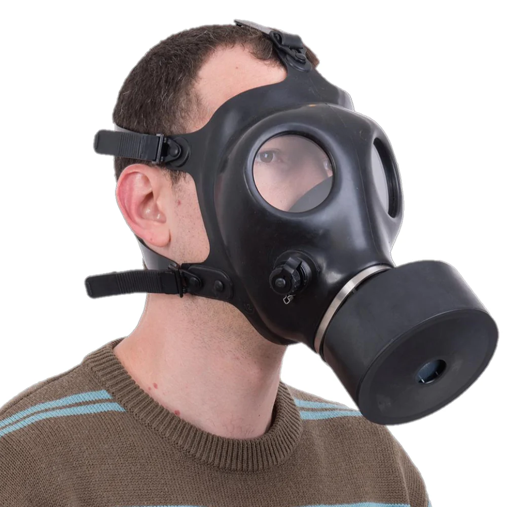 Israeli CBRN Gas Mask with 40mm NATO Filter and Hydration Straw - Image 4