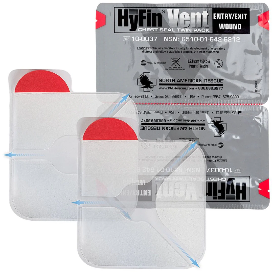 GI HyFin Vent Chest Seal, Twin Pack— Qty Packs