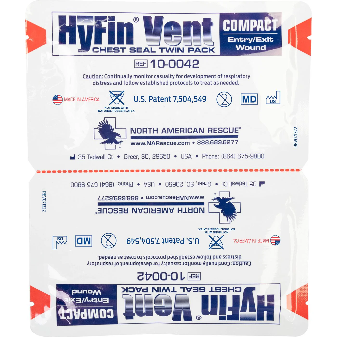 GI HyFin Vent Compact Chest Seal, Twin Pack —3 Pack - Image 2