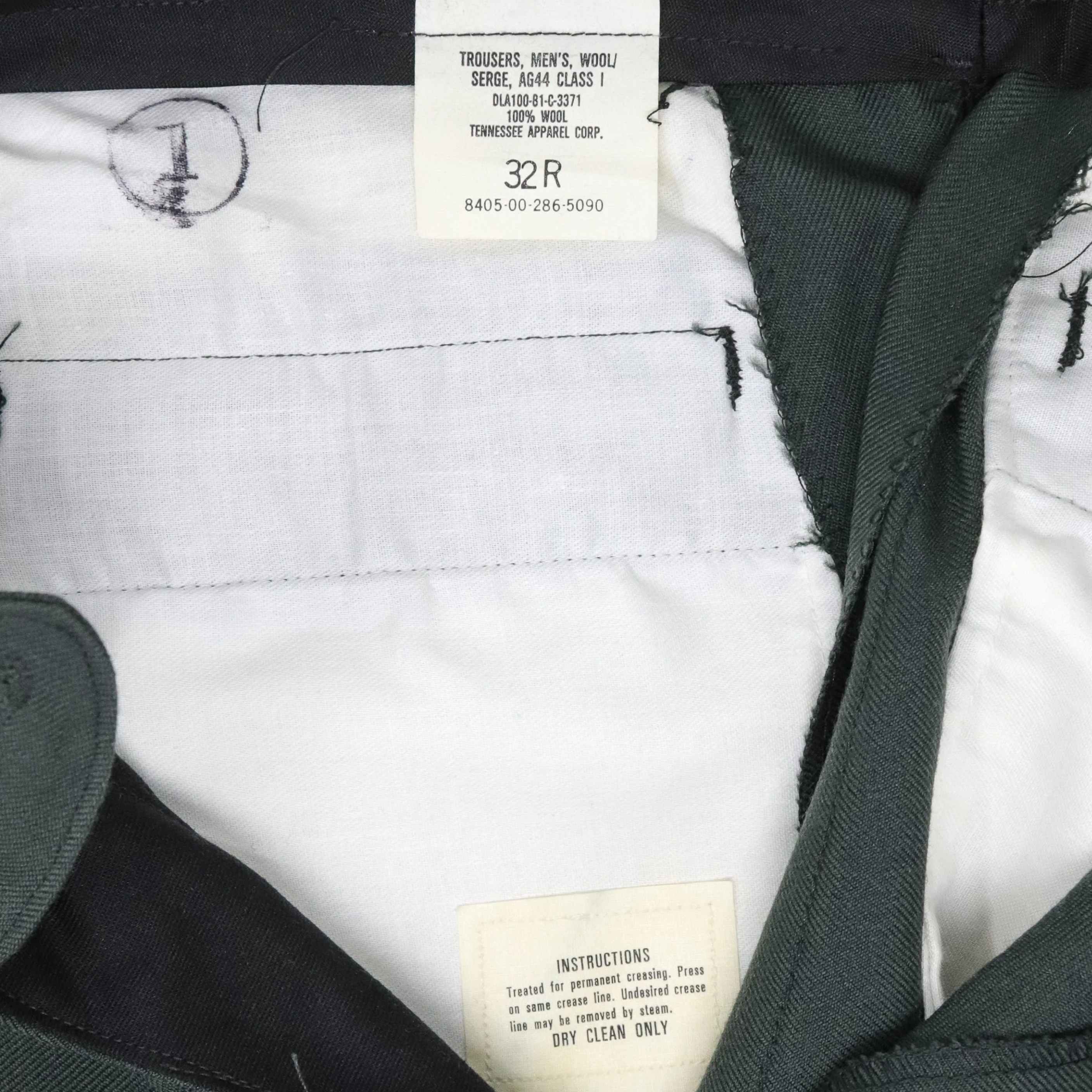 GI US Army Wool Dress Pants – AG44 Class I (Unhemmed) - Image 4