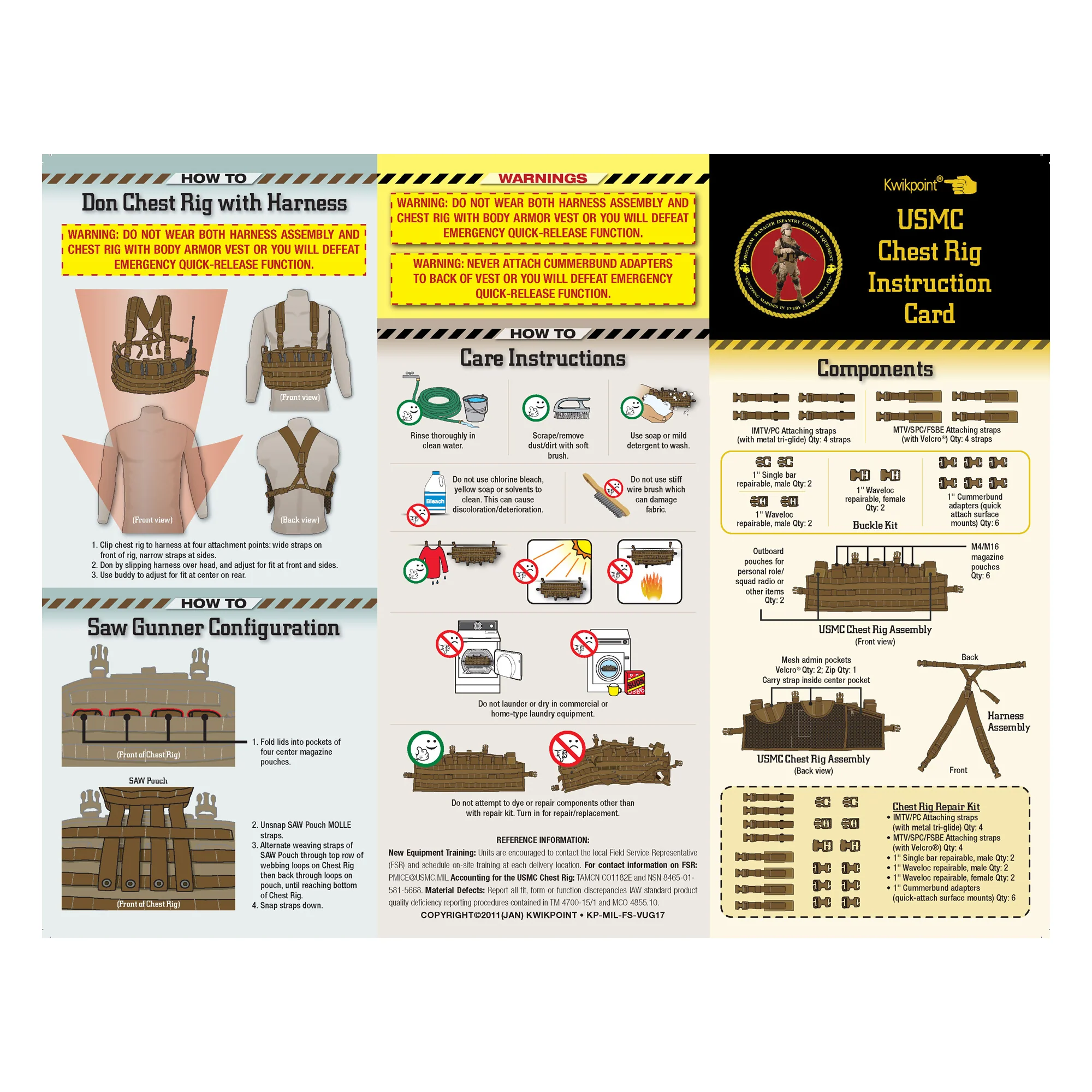 GI USMC TAP Vest W/ Complete Repair Kit - Image 5