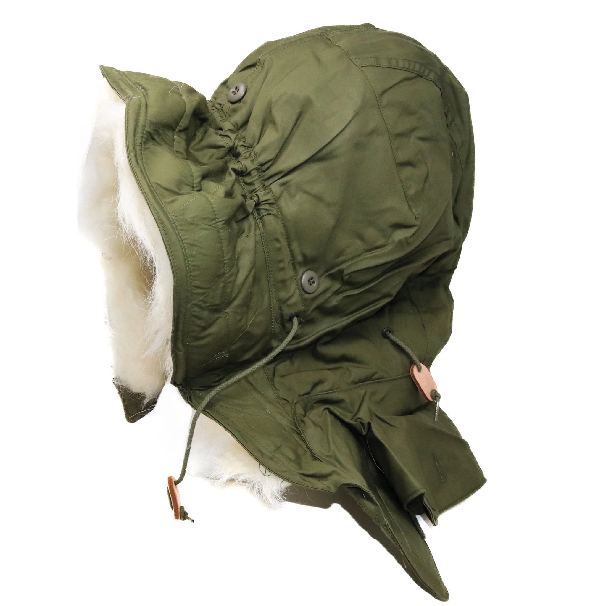 Cold Weather M-51 Fishtail Hood with Fur Ruff - Image 2