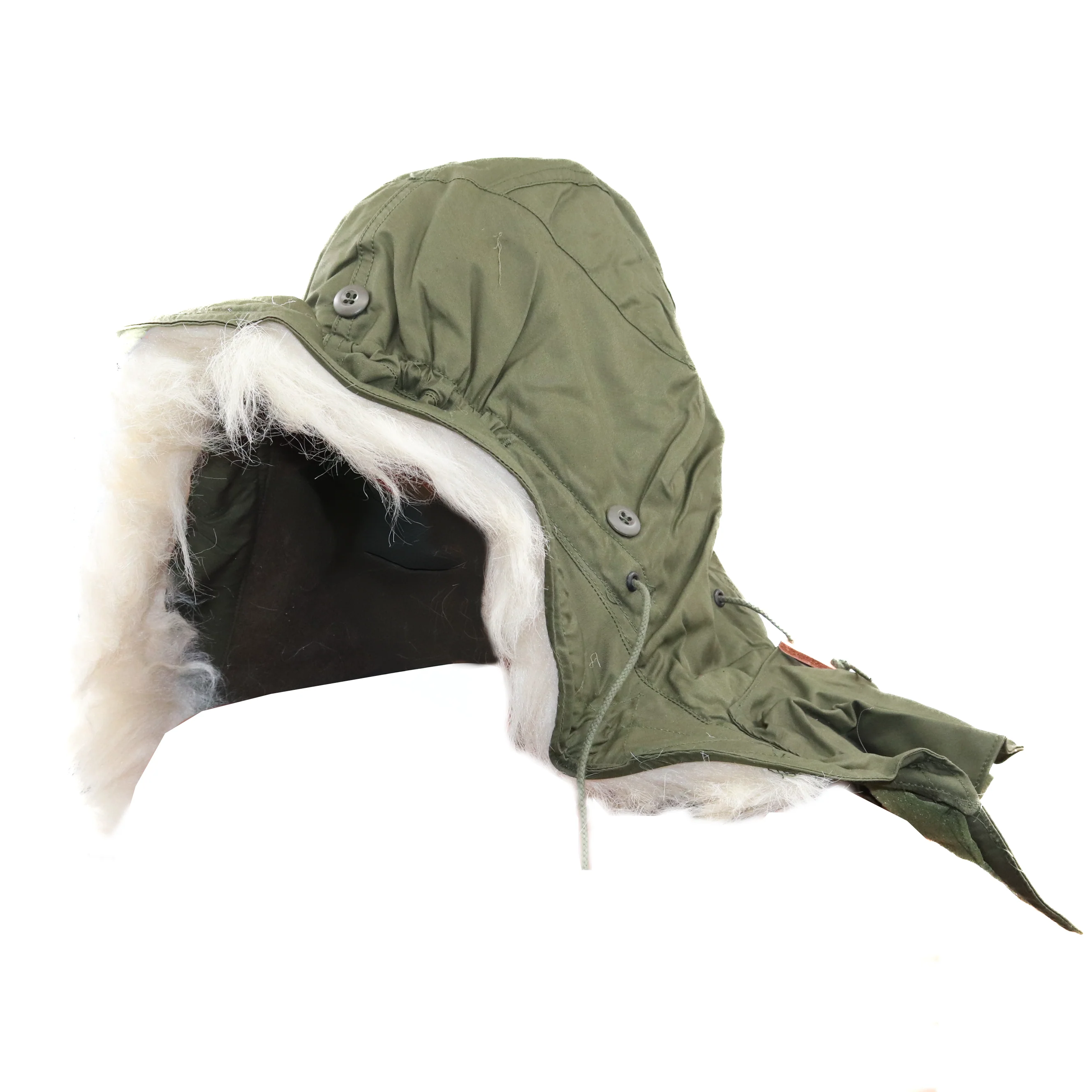 Cold Weather M-51 Fishtail Hood with Fur Ruff - Image 3