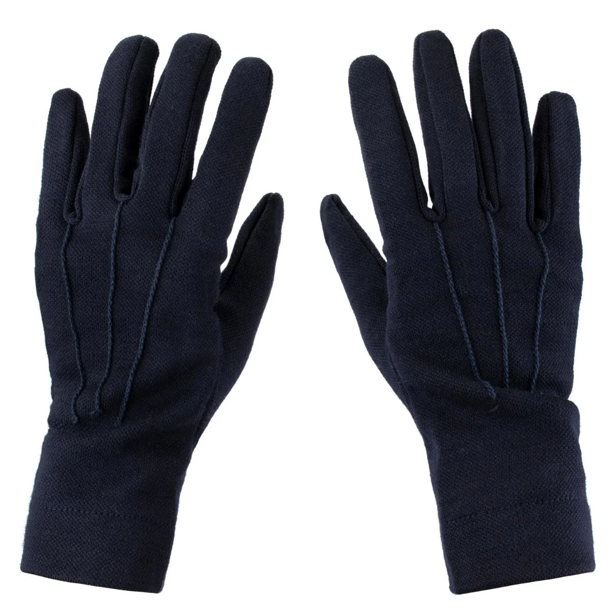 Italian Wool Blend Dress Gloves— Navy - Image 2