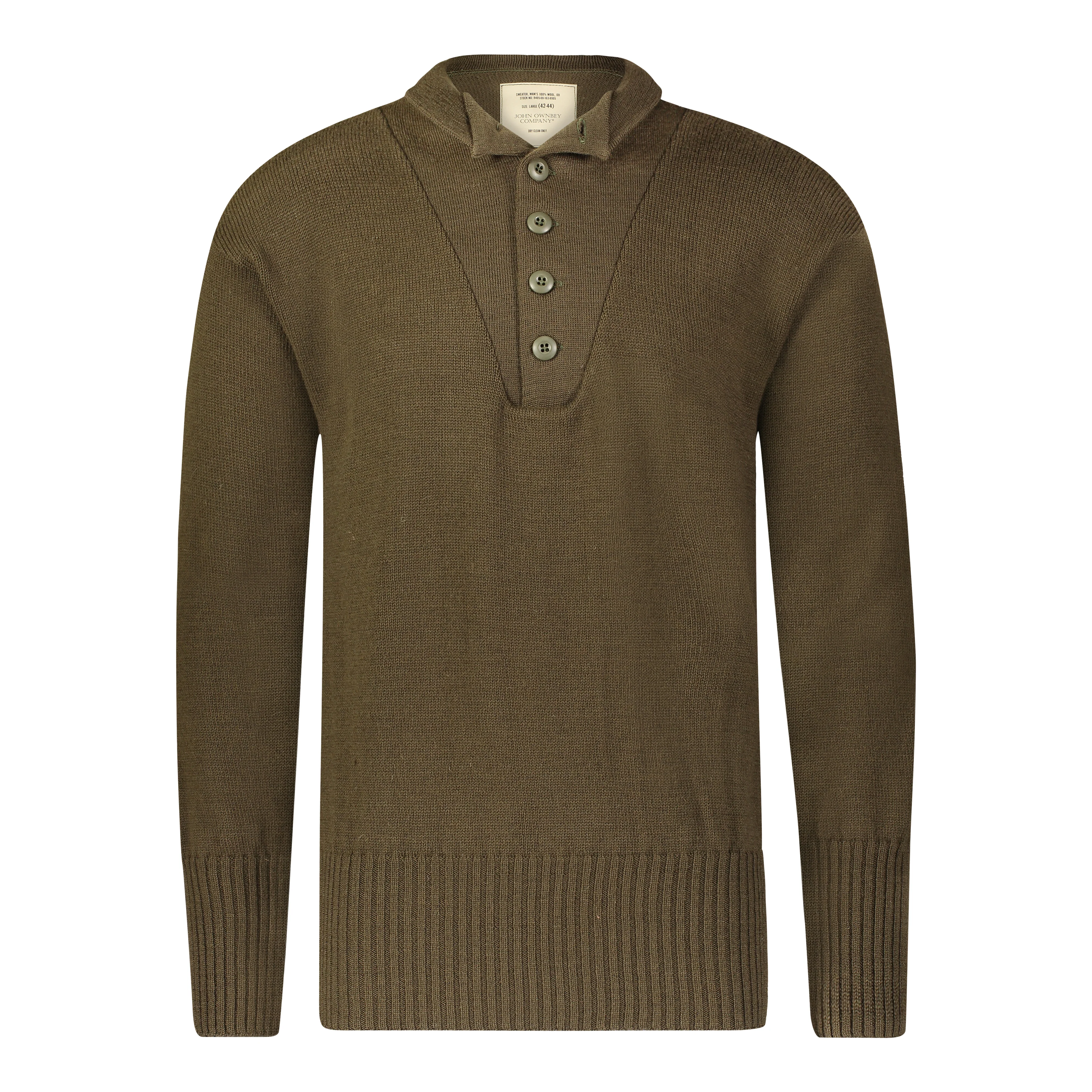 Knitted Wool Army “Jeep” Sweater - Image 2