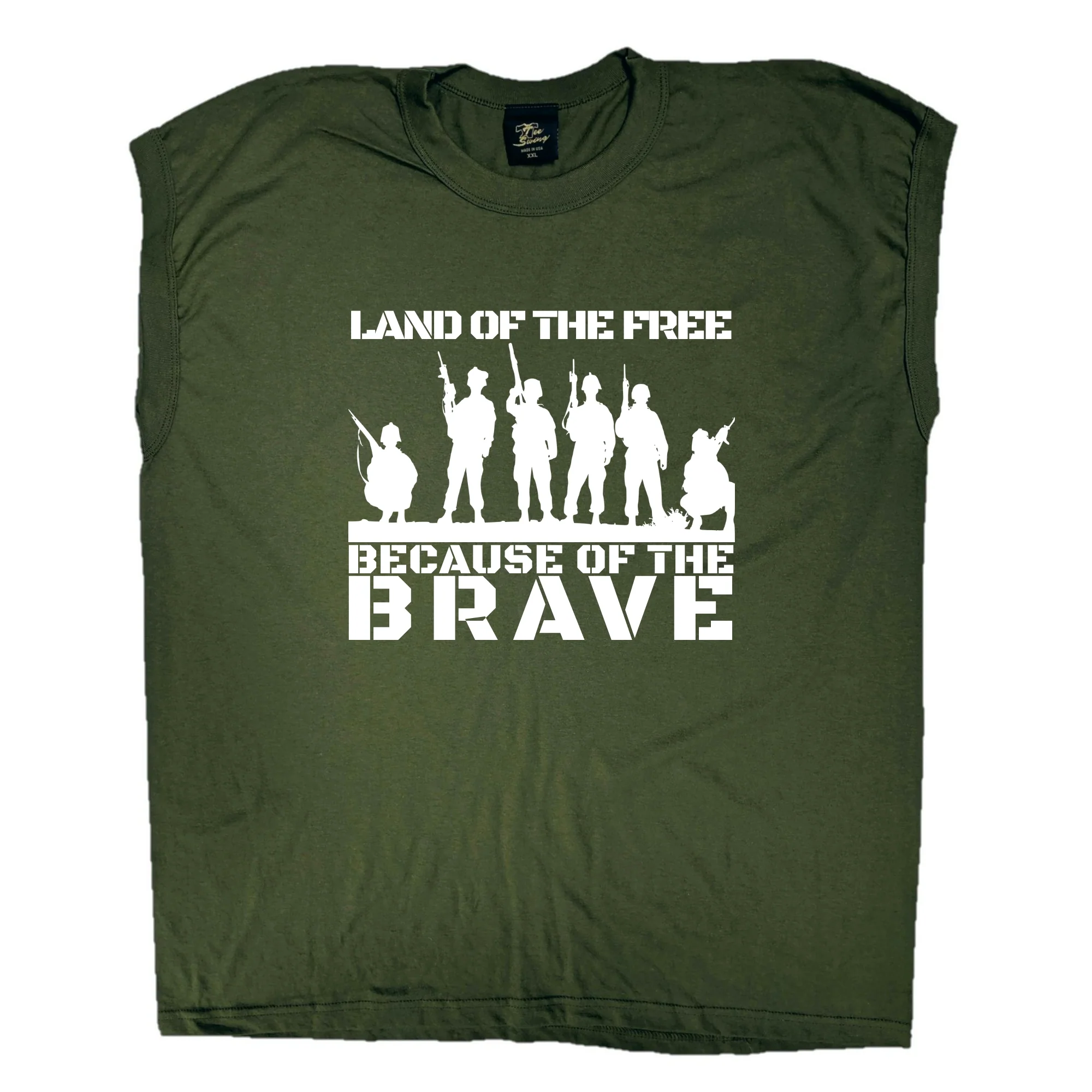 Land of the Free Graphic Muscle Shirt
