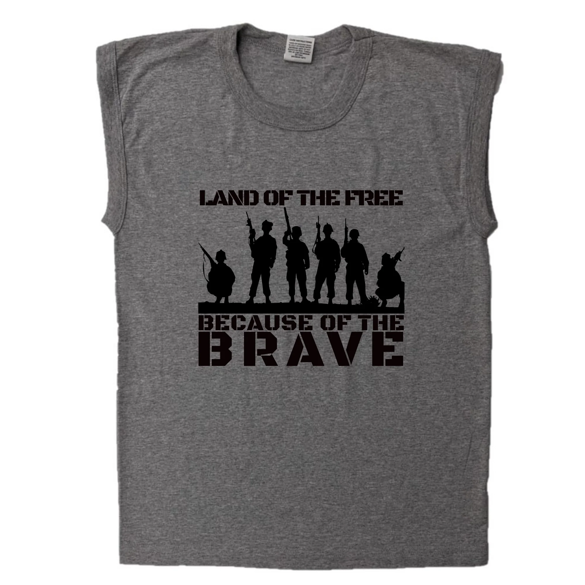 Land of the Free Graphic Muscle Shirt - Image 2