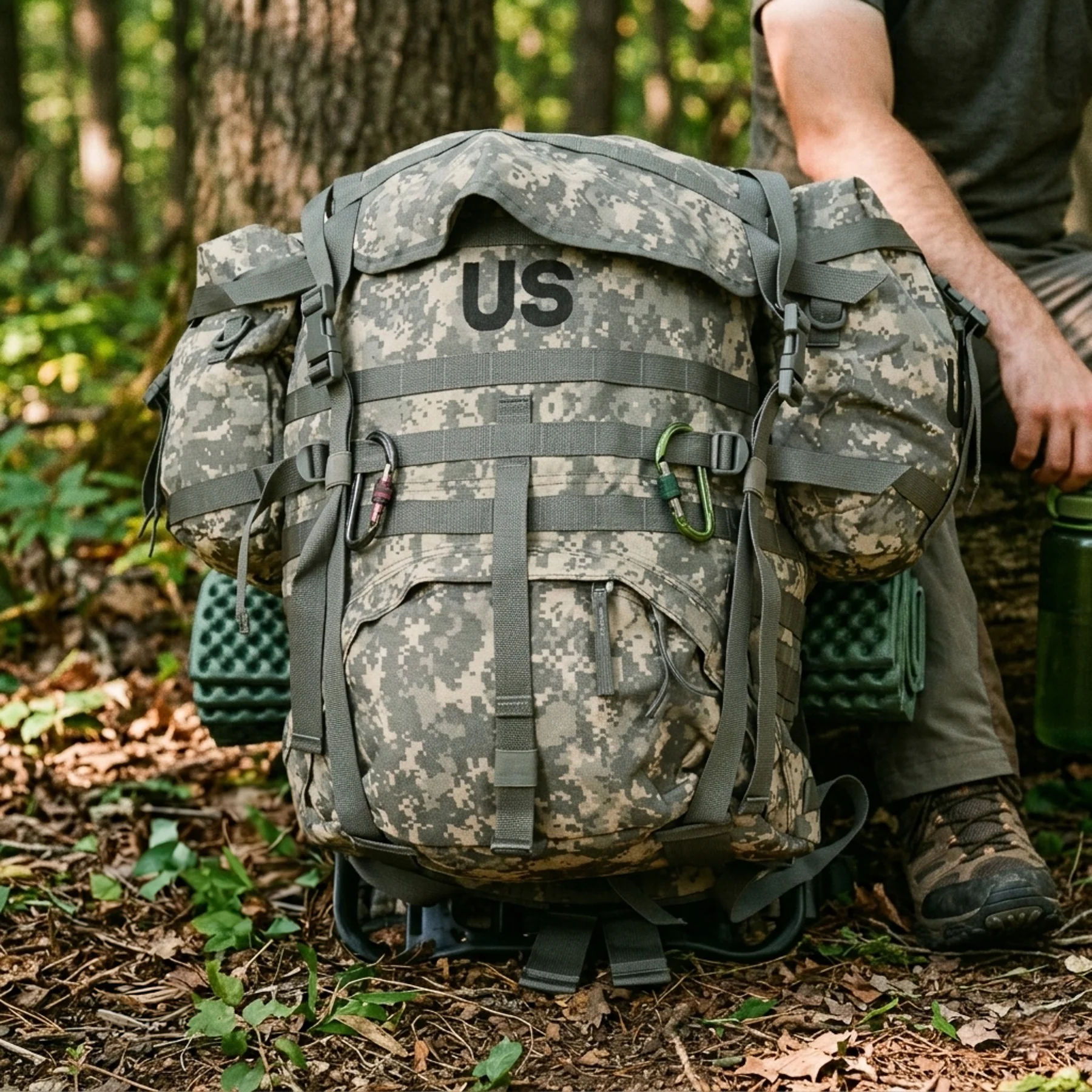 Large ACU MOLLE II Rucksack with Sustainment Pouches - Image 6