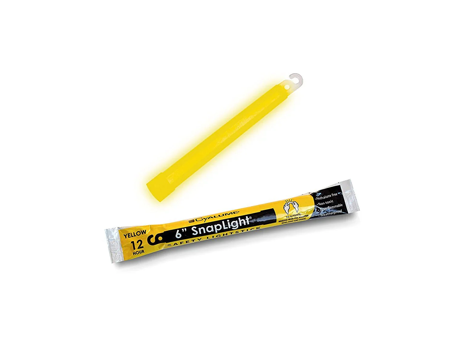 Snaplight Emergency 6" Yellow 12 Hour Lightstick - Pack of 10 - Image 2