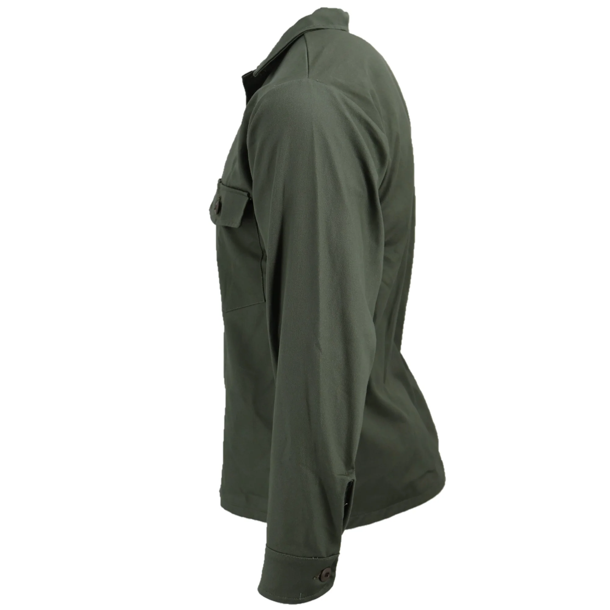 Long Sleeve Cotton Sateen Fatigue Shirt - Image 3