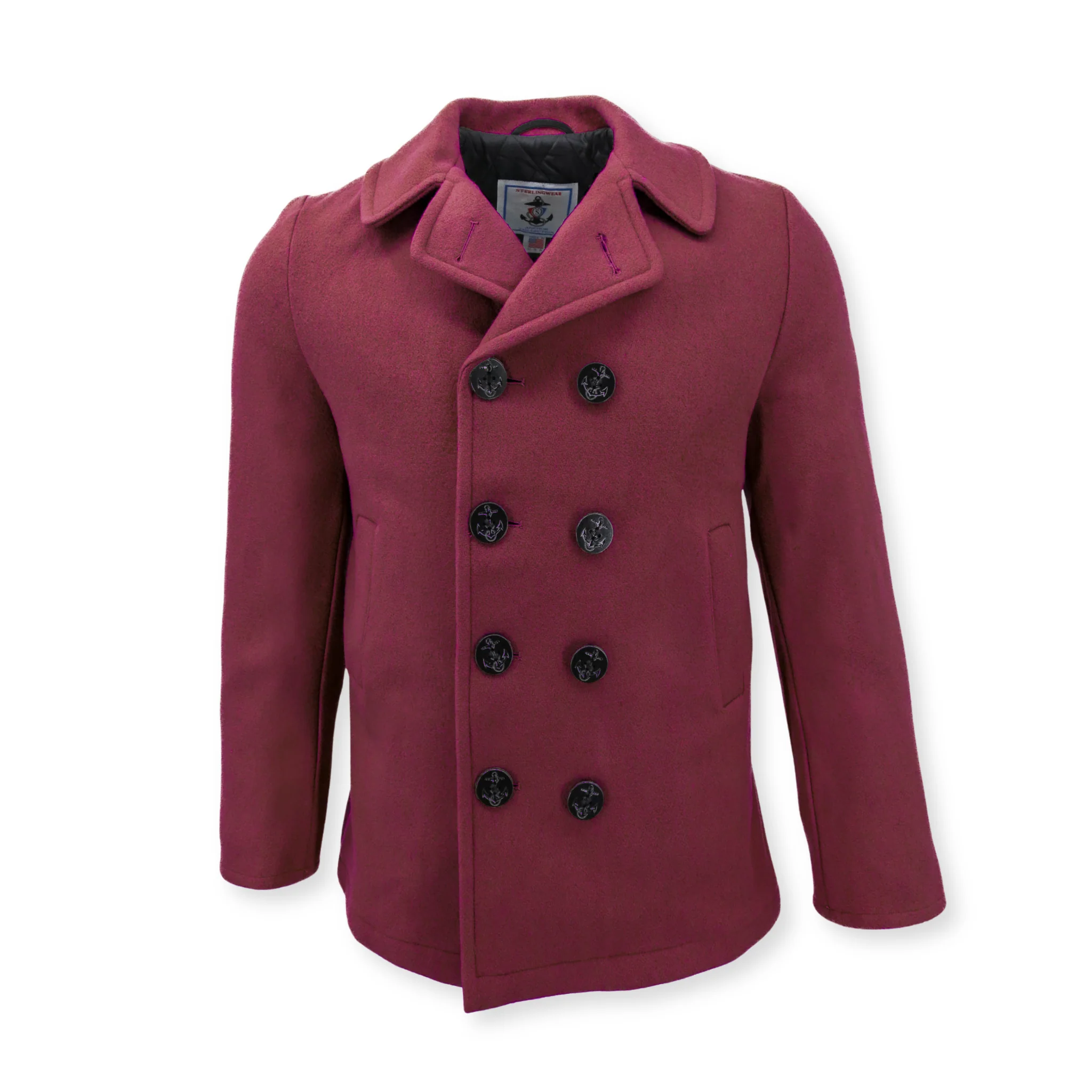 Men's Classic Wool Blend Peacoat - Image 2