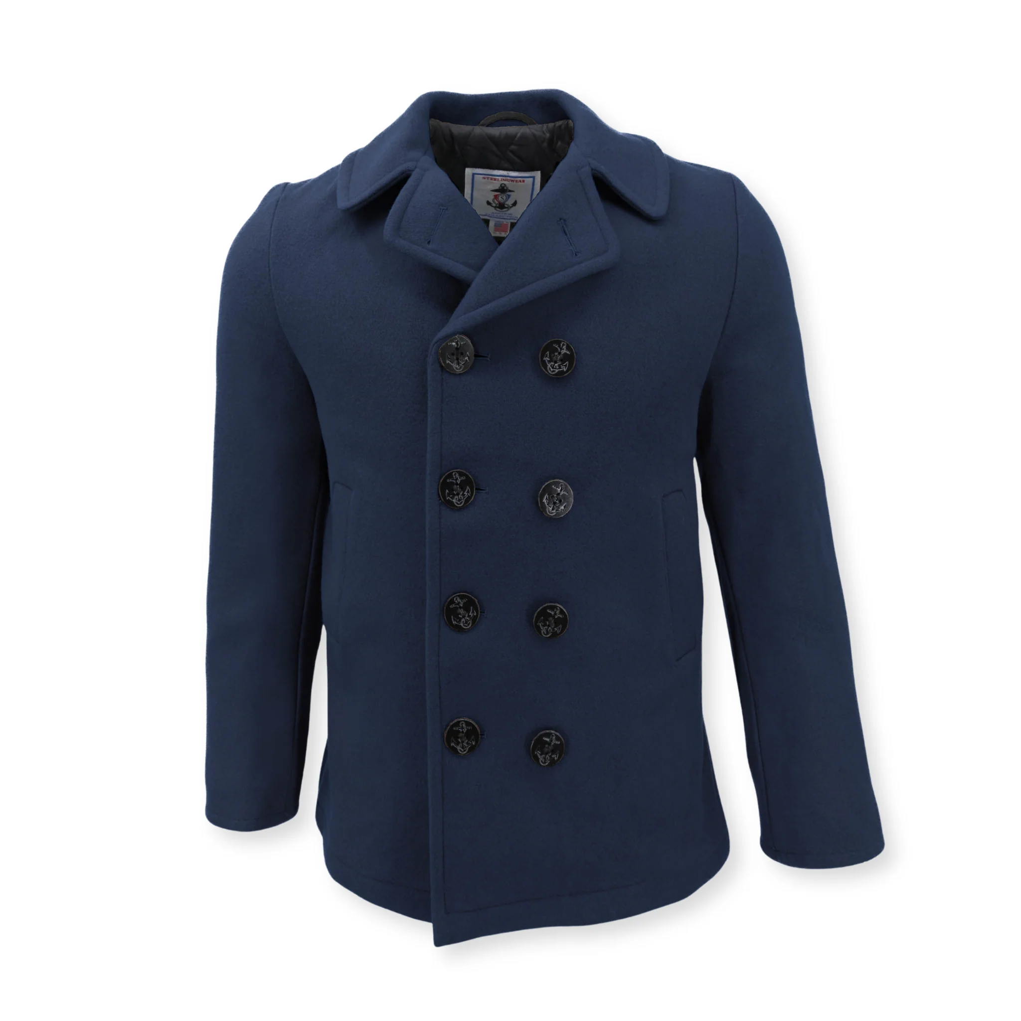 Men's Classic Wool Blend Peacoat - Image 3