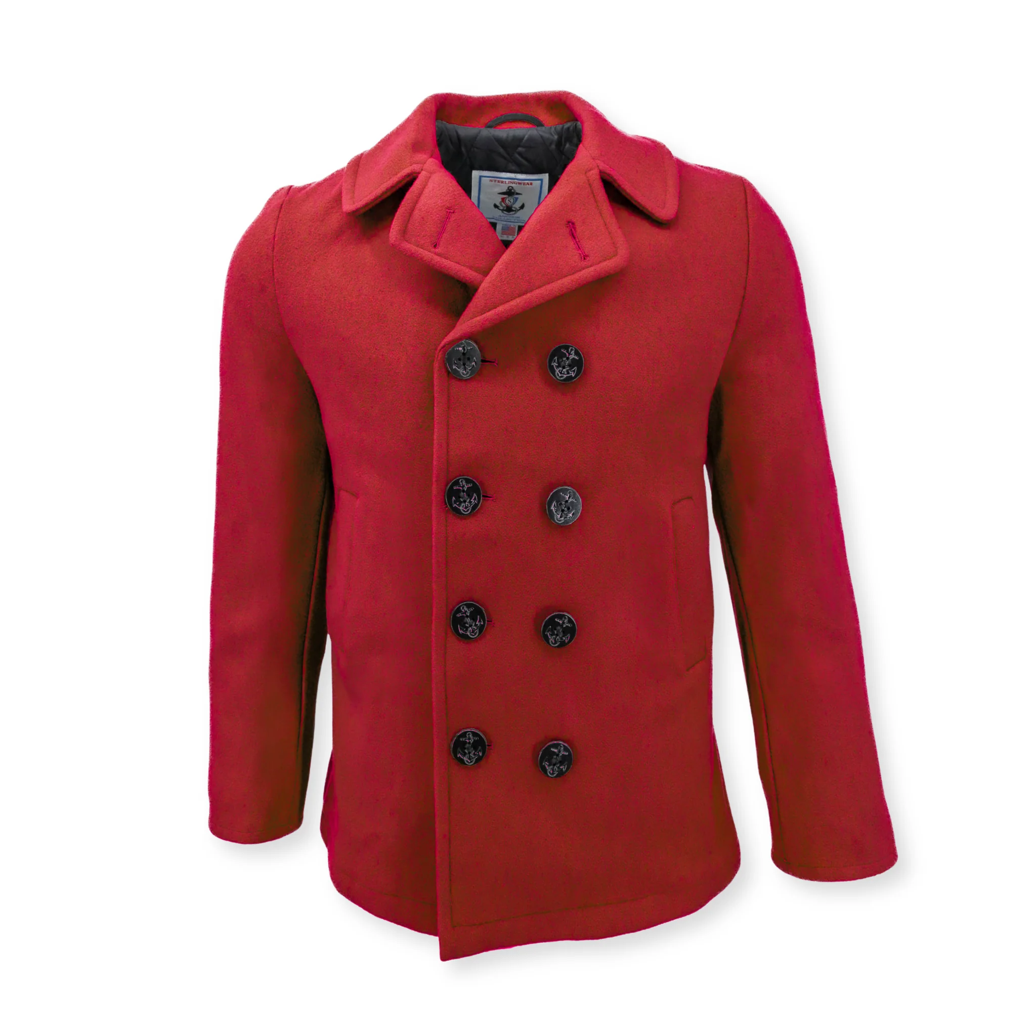 Men's Classic Wool Blend Peacoat - Image 5