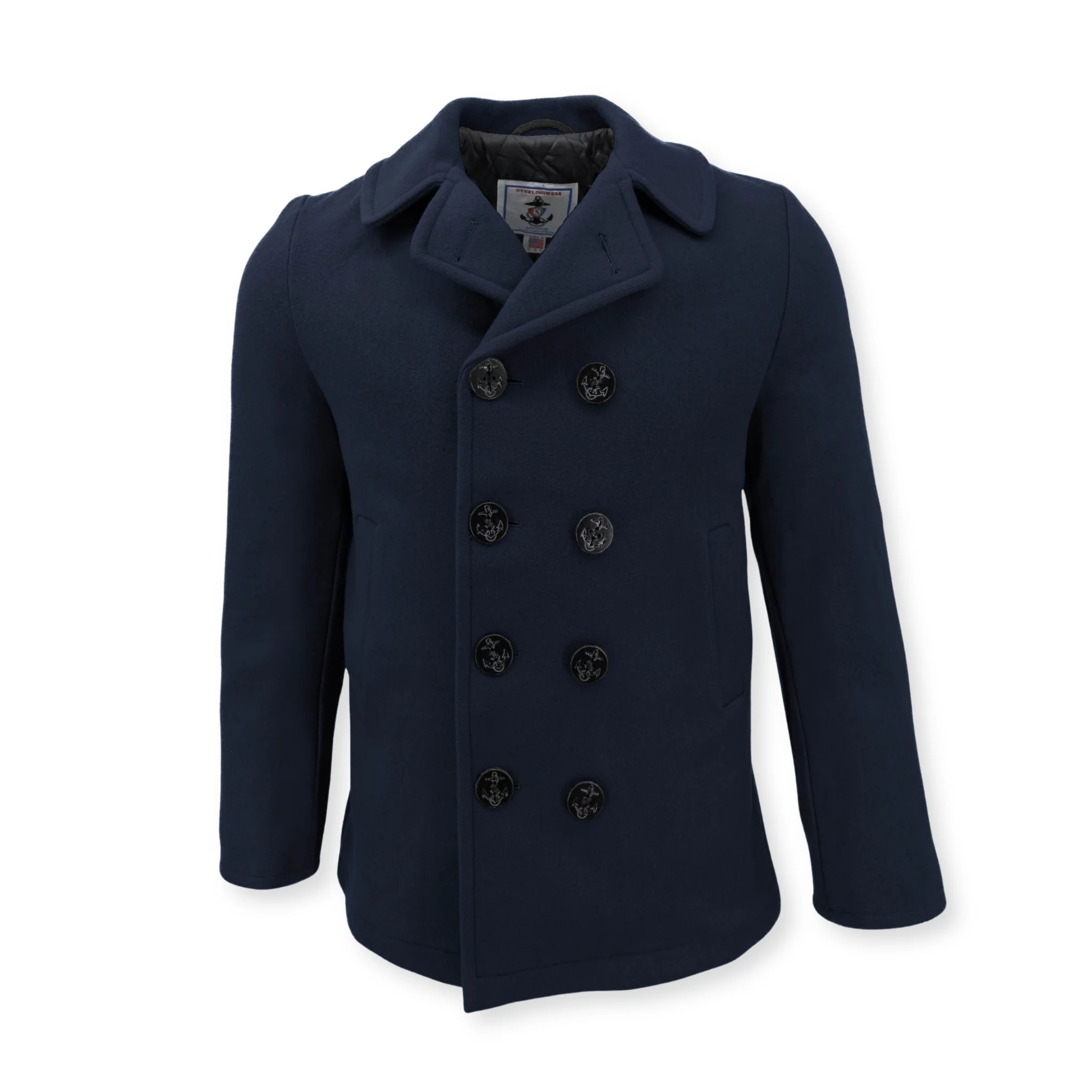 Men's Classic Wool Blend Peacoat - Image 6