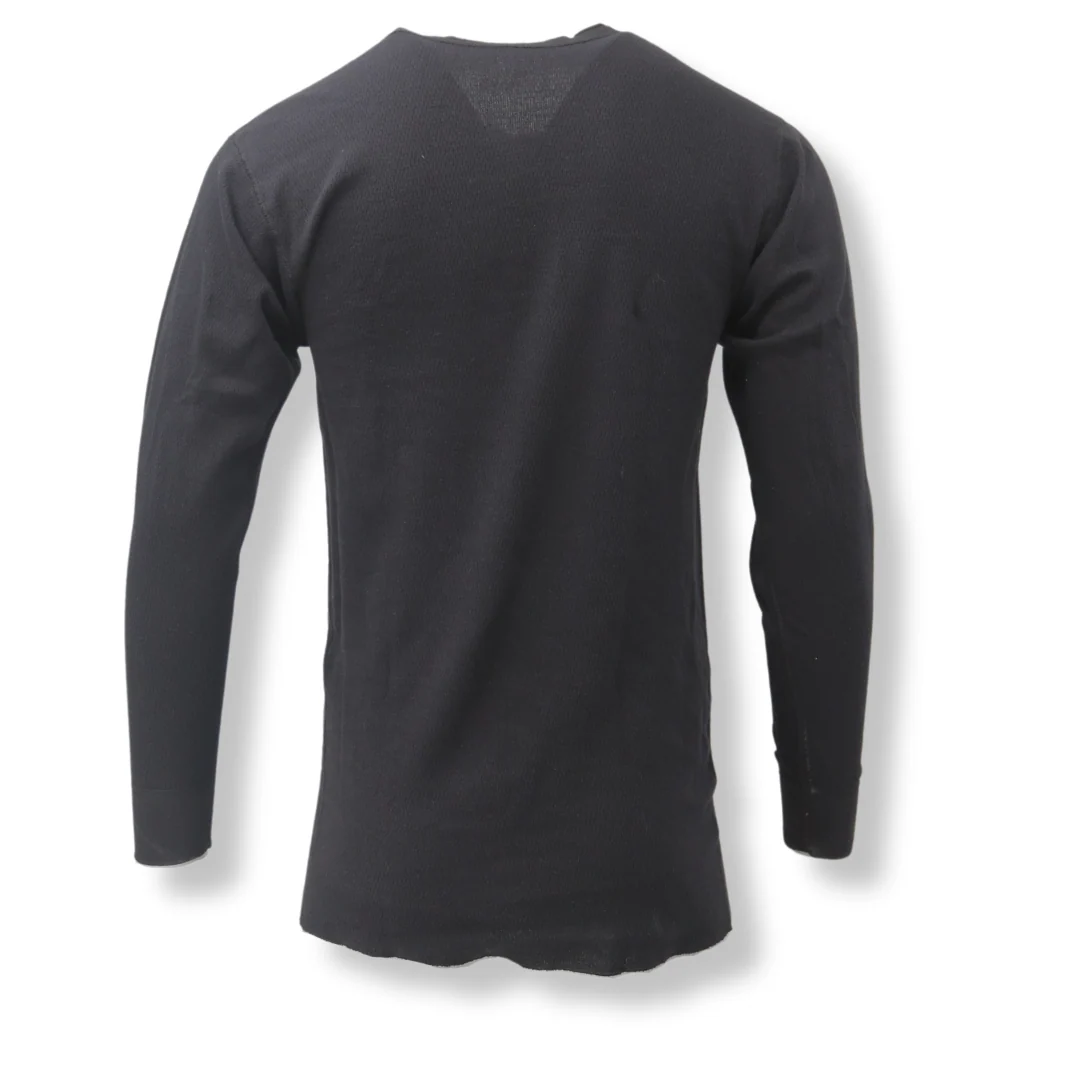 Midweight Henley Cotton Thermal Top - Image 2