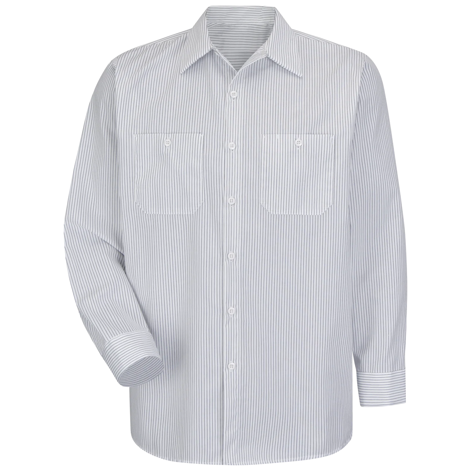 PolyCotton Stripe Work Shirt L/S