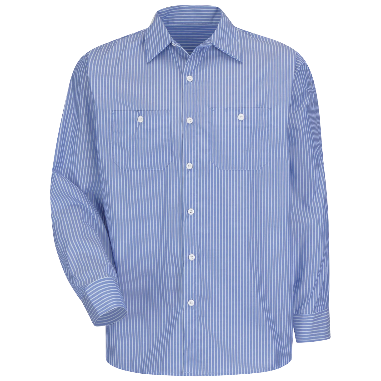 PolyCotton Stripe Work Shirt L/S - Image 5