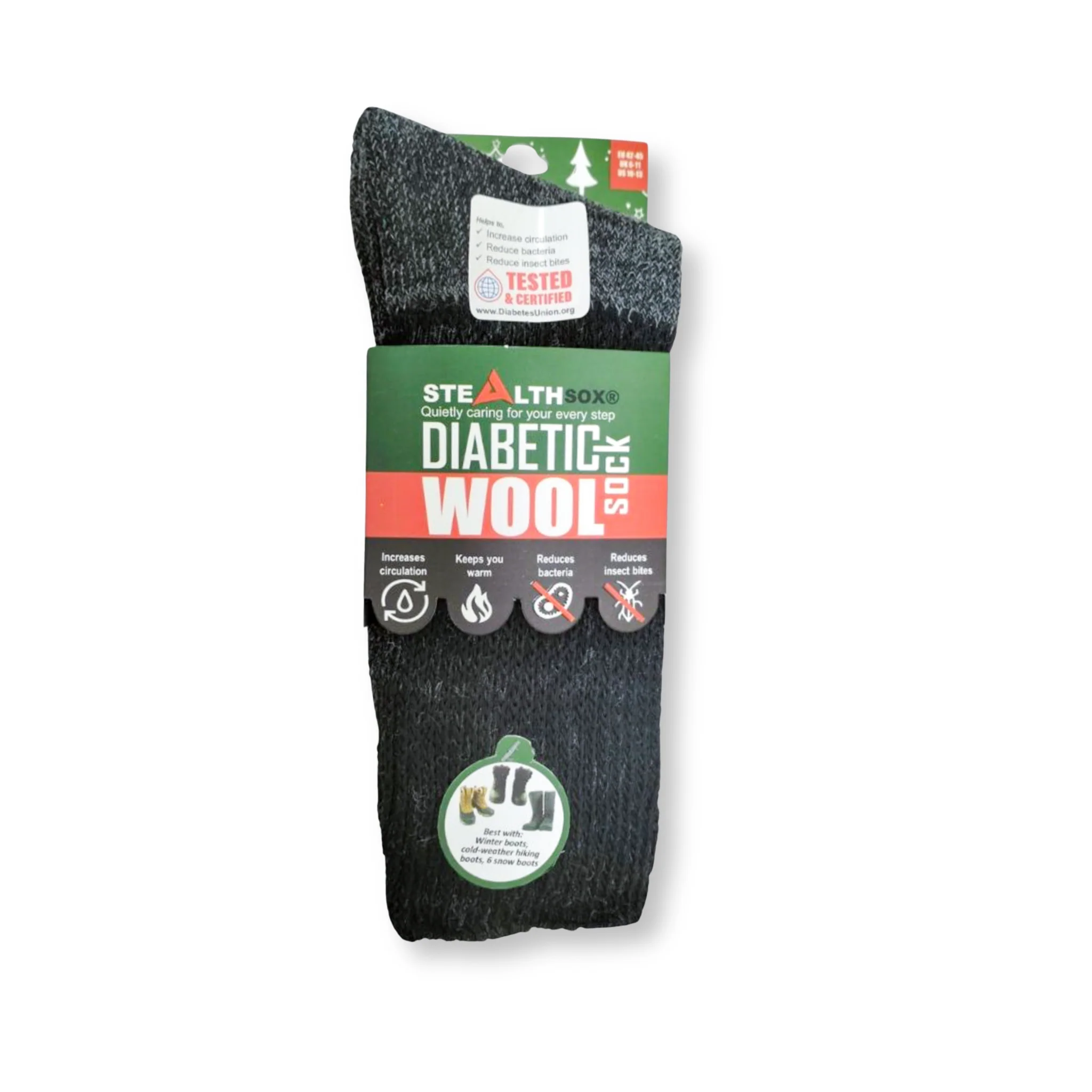 Diabetic Wool Blend Socks (12 Pack) - Image 3