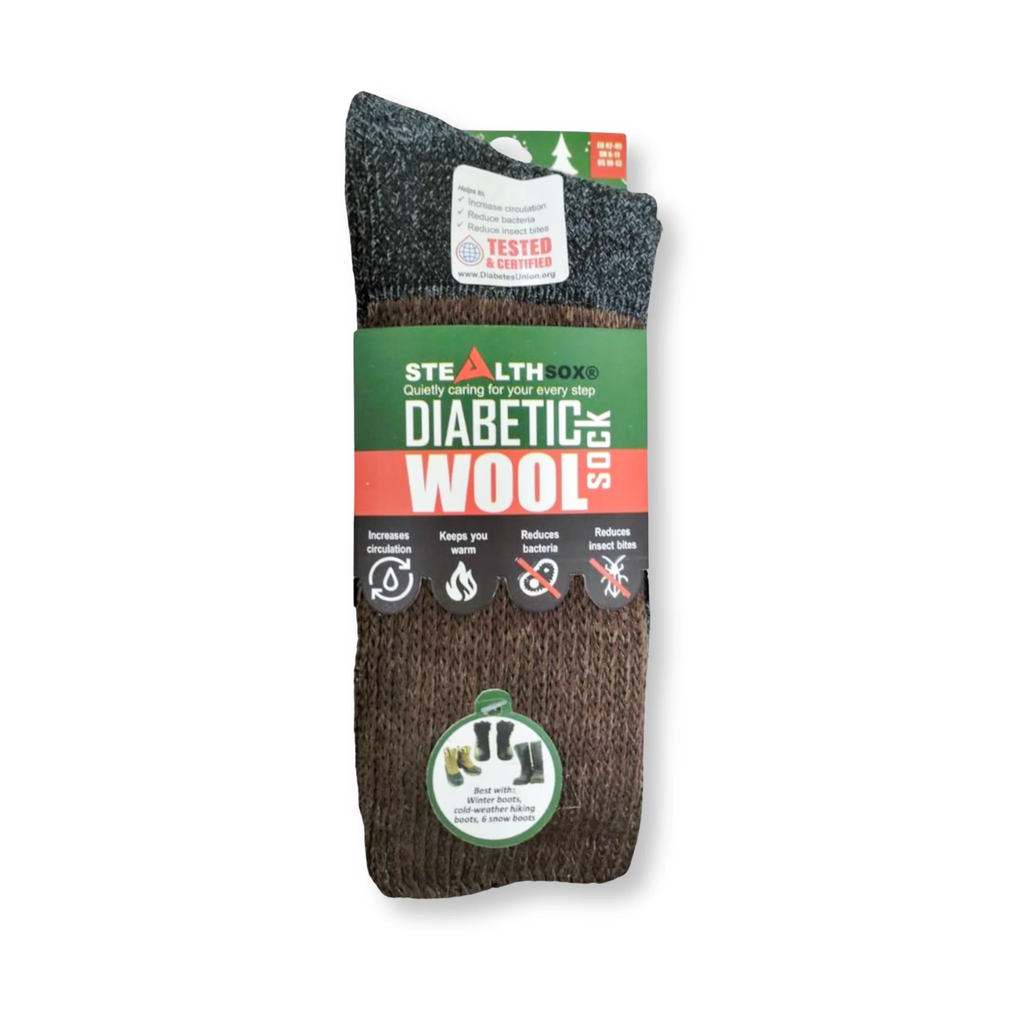 Diabetic Wool Blend Socks (12 Pack) - Image 5