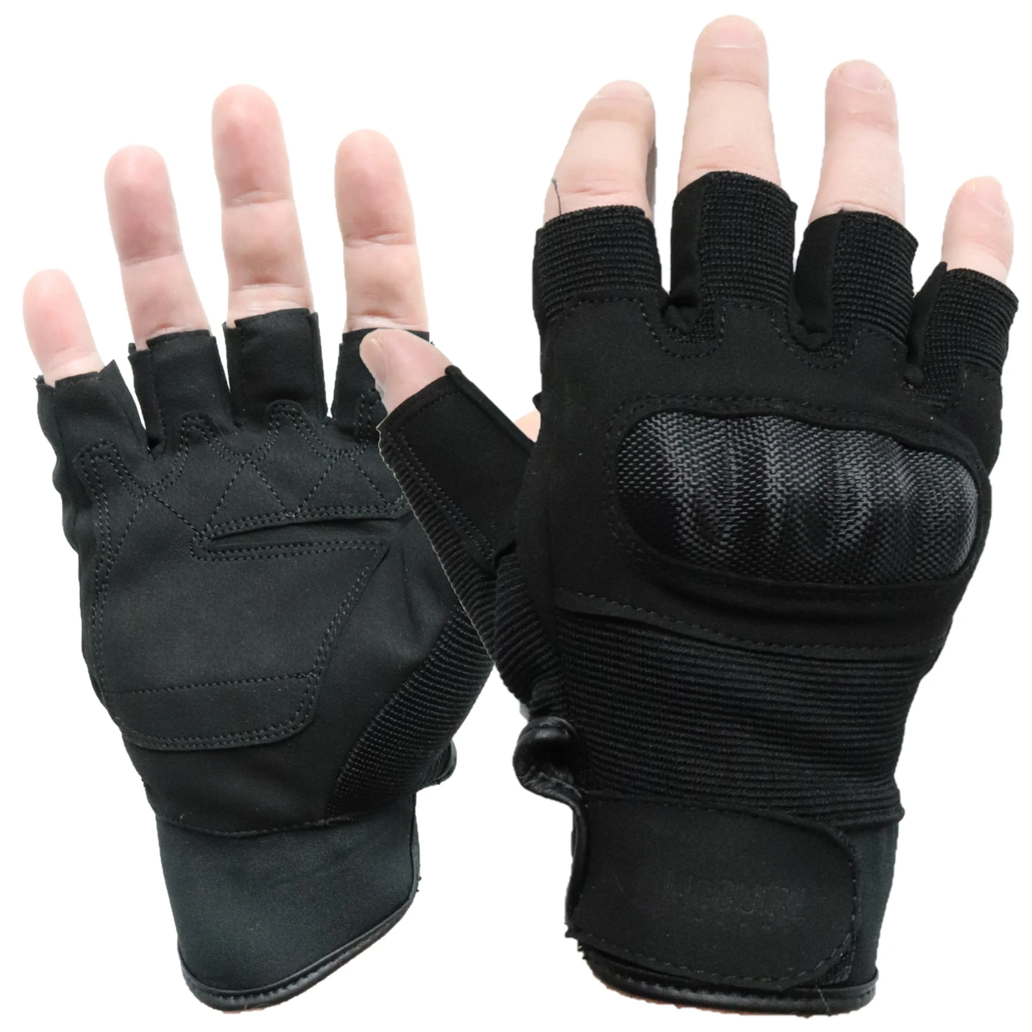 Tactical Half Finger Hard Knuckle Gloves - Image 2