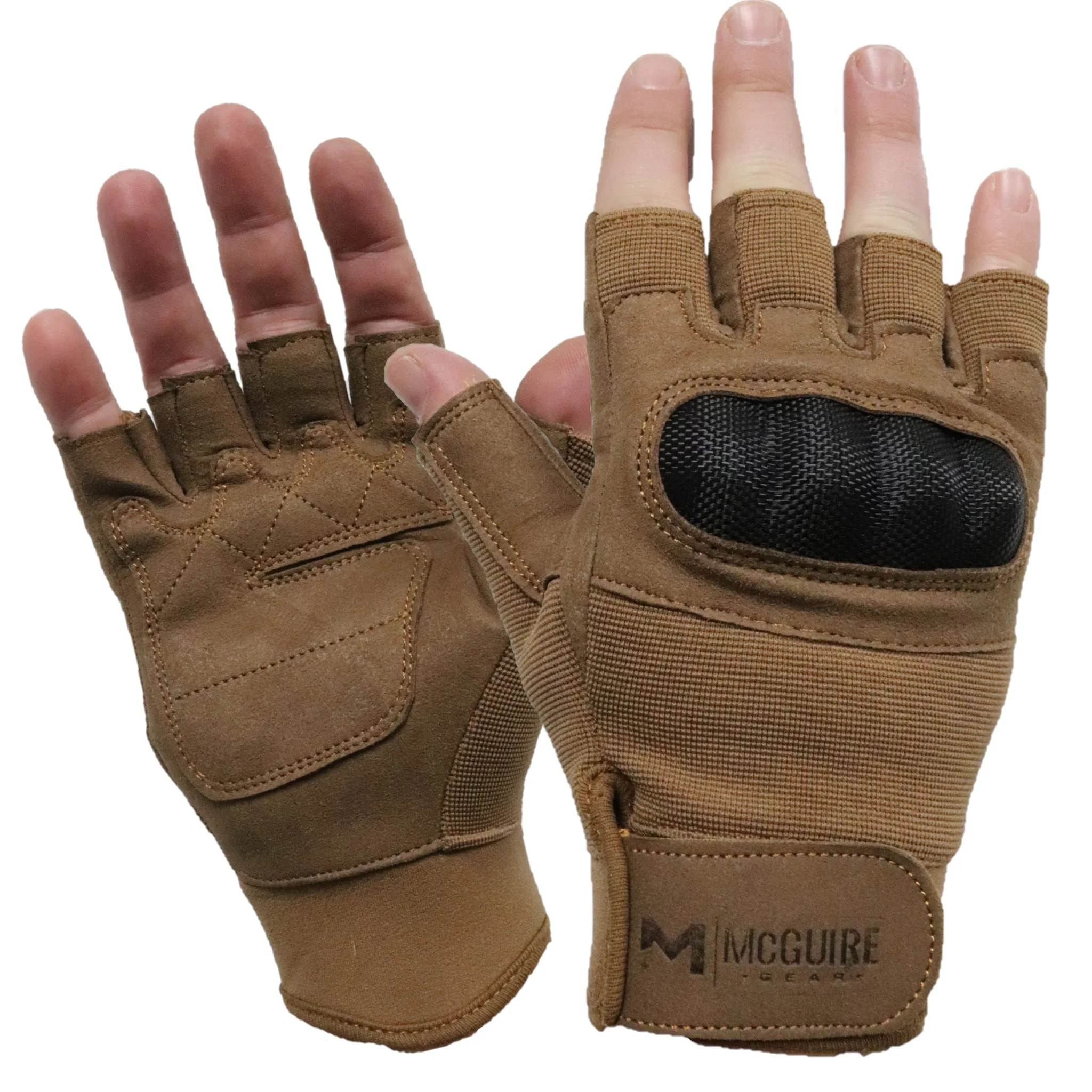 Tactical Half Finger Hard Knuckle Gloves - Image 3