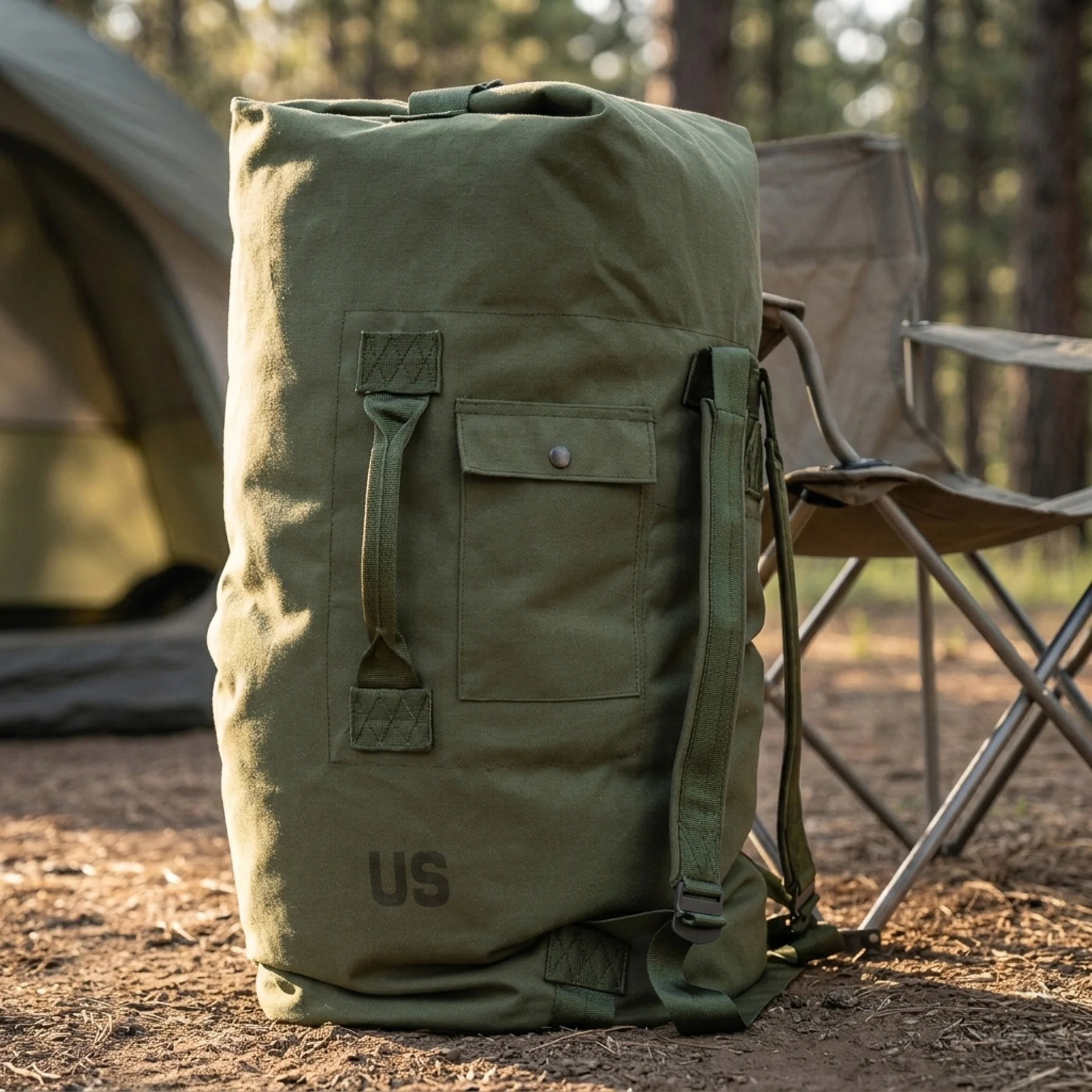 Top Loading Duffle Bag - OD - Image 5